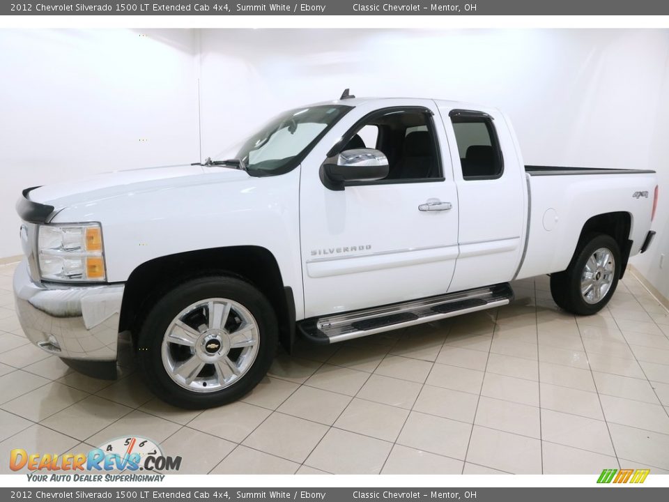 2012 Chevrolet Silverado 1500 LT Extended Cab 4x4 Summit White / Ebony Photo #3