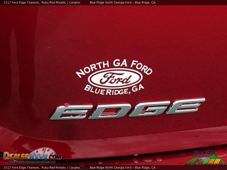 2017 Ford Edge Titanium Ruby Red Metallic / Ceramic Photo #35