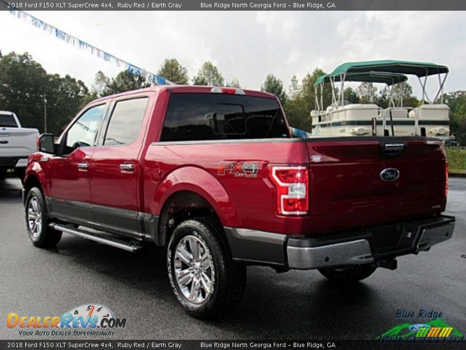 2018 Ford F150 XLT SuperCrew 4x4 Ruby Red / Earth Gray Photo #3