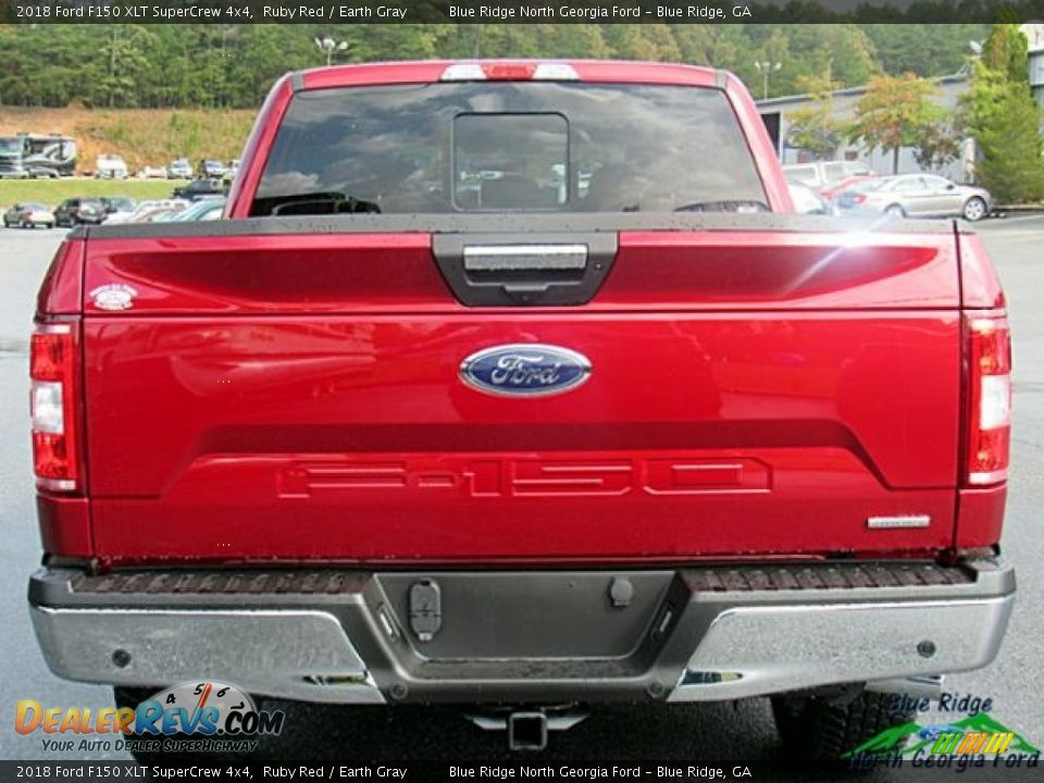 2018 Ford F150 XLT SuperCrew 4x4 Ruby Red / Earth Gray Photo #4