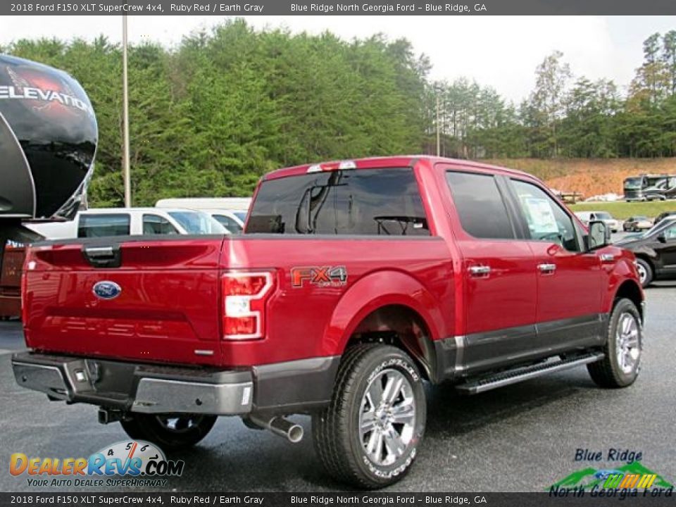 2018 Ford F150 XLT SuperCrew 4x4 Ruby Red / Earth Gray Photo #5