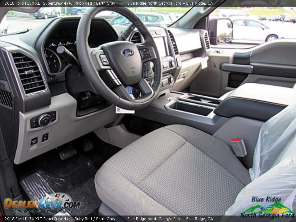2018 Ford F150 XLT SuperCrew 4x4 Ruby Red / Earth Gray Photo #31