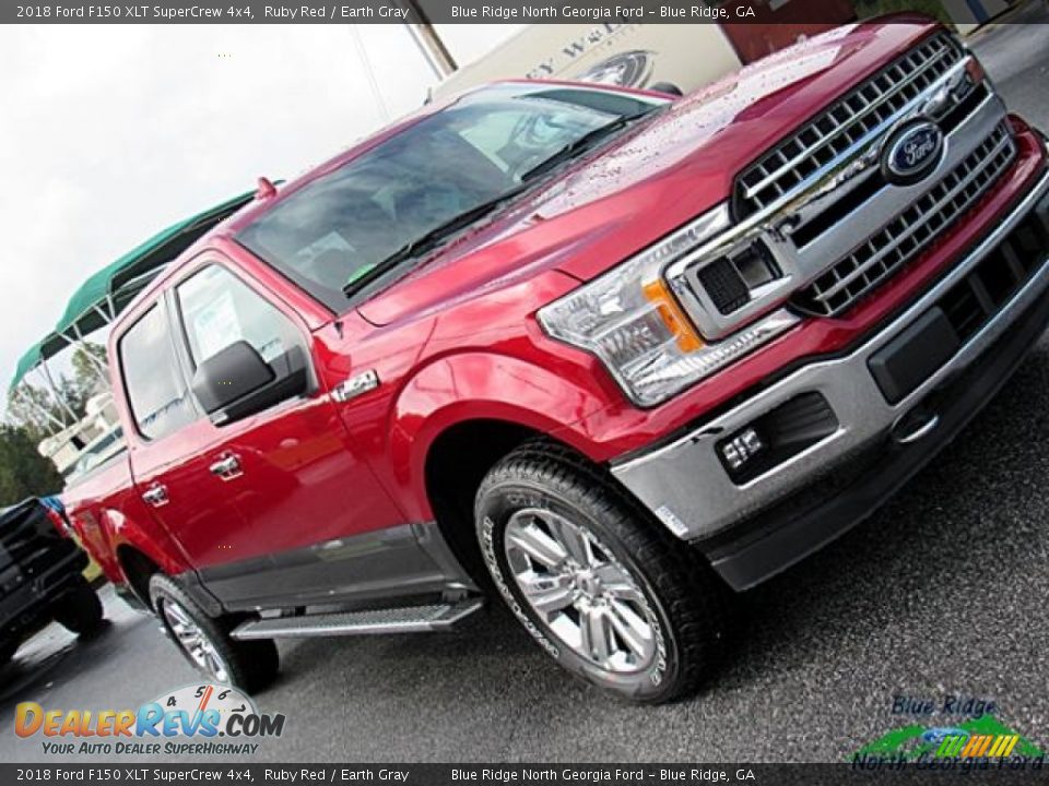 2018 Ford F150 XLT SuperCrew 4x4 Ruby Red / Earth Gray Photo #36