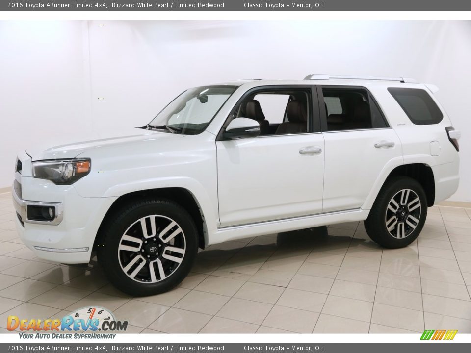 2016 Toyota 4Runner Limited 4x4 Blizzard White Pearl / Limited Redwood Photo #3