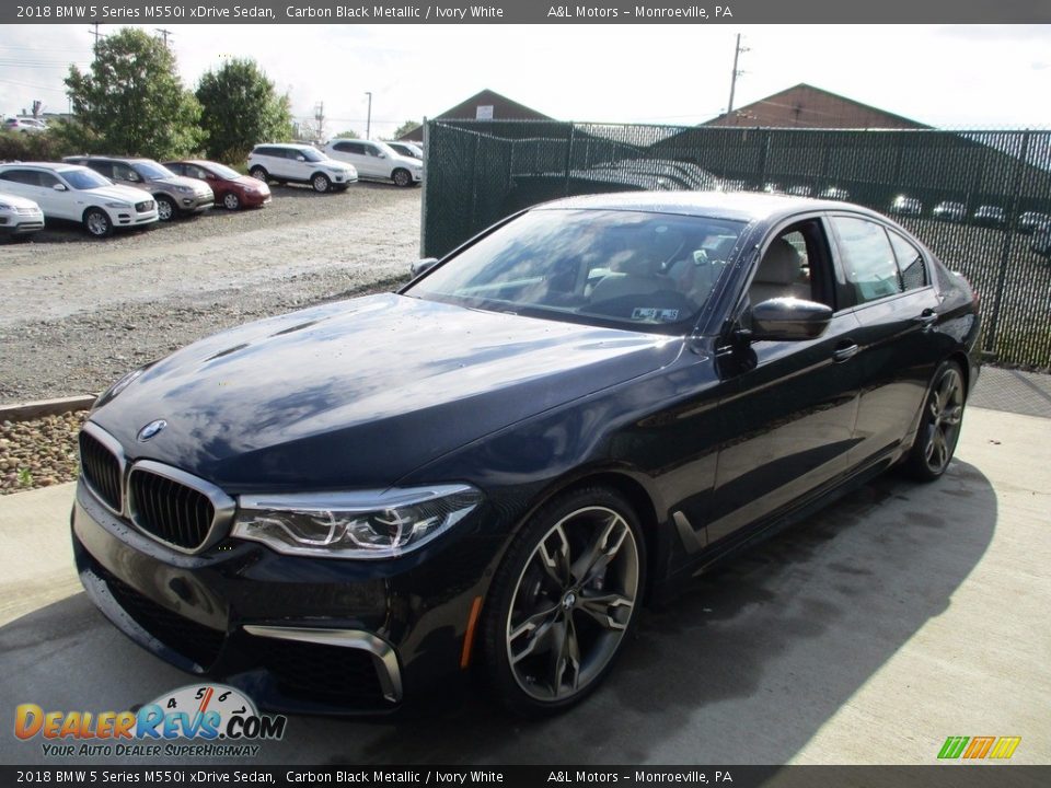 2018 BMW 5 Series M550i xDrive Sedan Carbon Black Metallic / Ivory White Photo #8