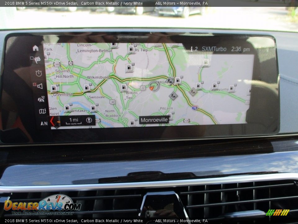 2018 BMW 5 Series M550i xDrive Sedan Carbon Black Metallic / Ivory White Photo #15