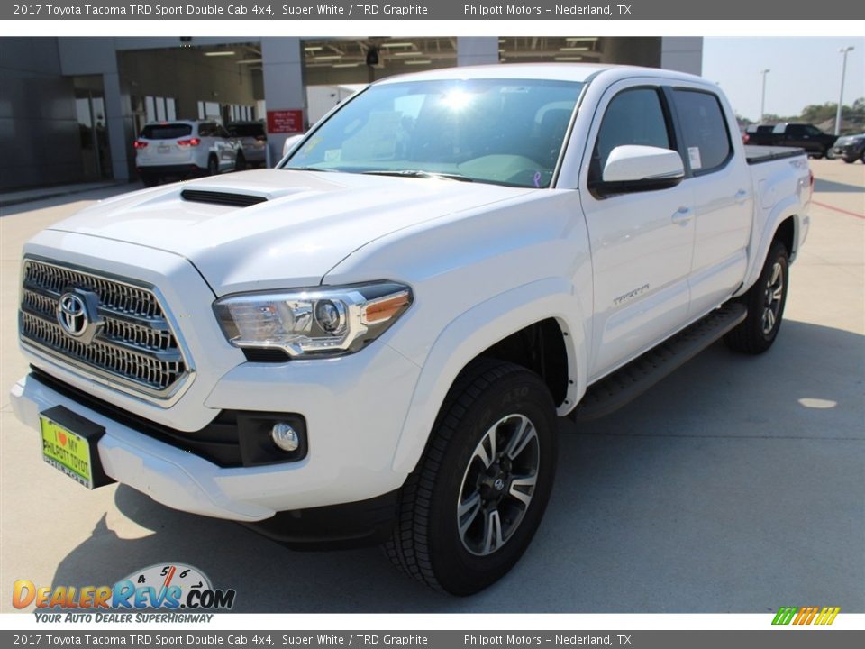 2017 Toyota Tacoma TRD Sport Double Cab 4x4 Super White / TRD Graphite Photo #3