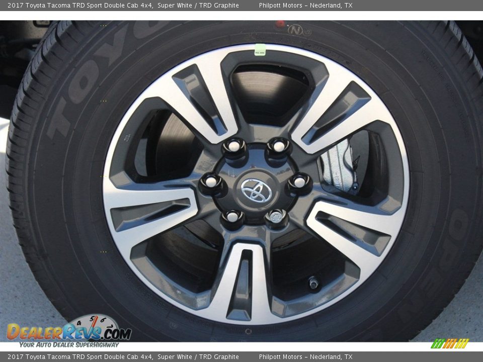 2017 Toyota Tacoma TRD Sport Double Cab 4x4 Super White / TRD Graphite Photo #4