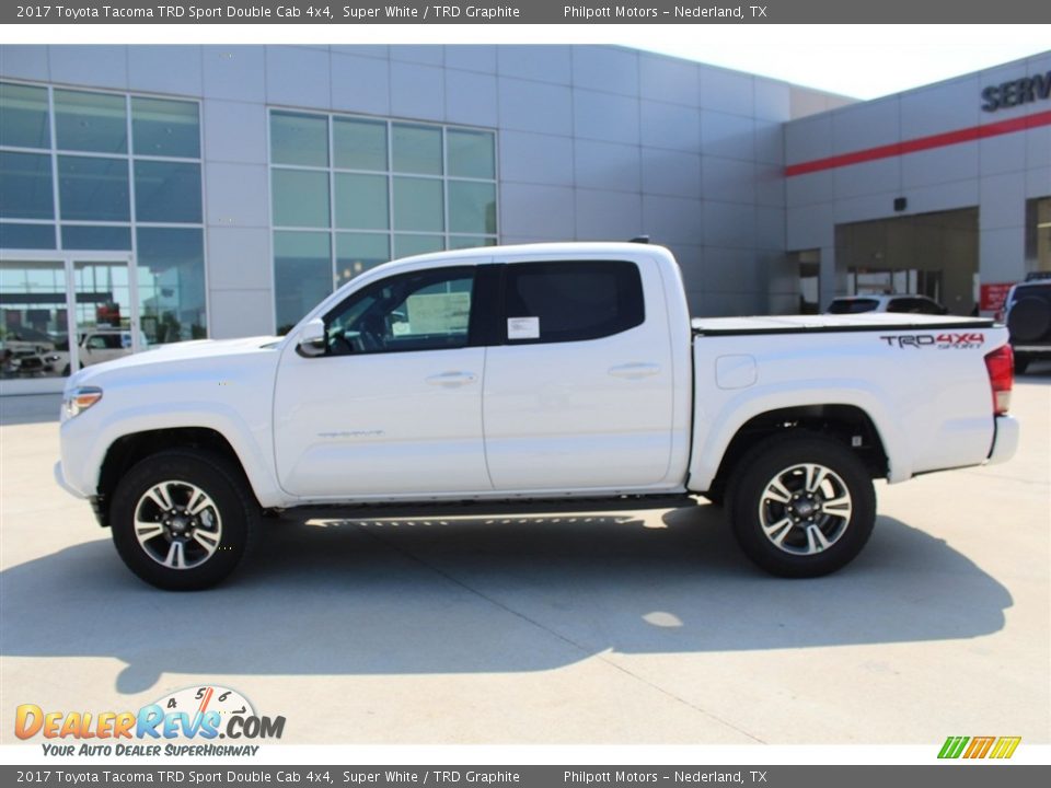 2017 Toyota Tacoma TRD Sport Double Cab 4x4 Super White / TRD Graphite Photo #5
