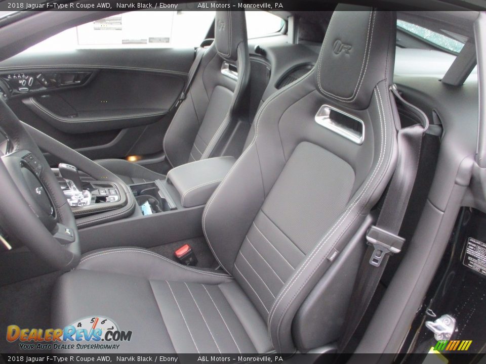 Ebony Interior - 2018 Jaguar F-Type R Coupe AWD Photo #10
