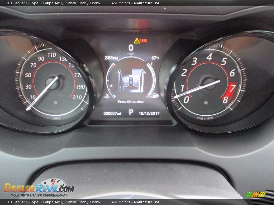 2018 Jaguar F-Type R Coupe AWD Gauges Photo #20