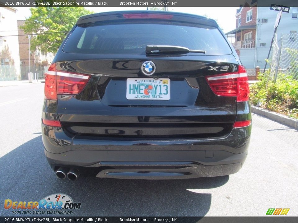 2016 BMW X3 xDrive28i Black Sapphire Metallic / Black Photo #11