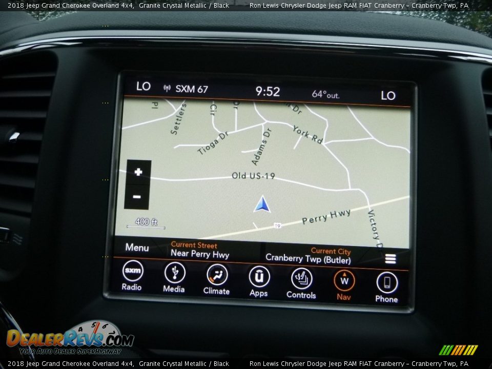 2018 Jeep Grand Cherokee Overland 4x4 Granite Crystal Metallic / Black Photo #17