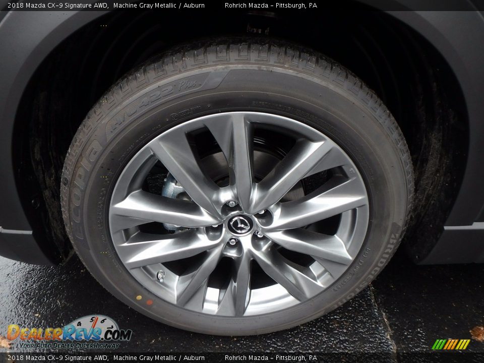 2018 Mazda CX-9 Signature AWD Machine Gray Metallic / Auburn Photo #5