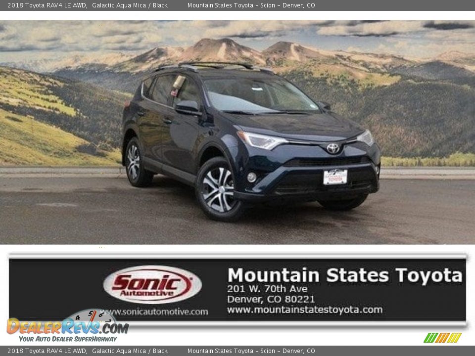 2018 Toyota RAV4 LE AWD Galactic Aqua Mica / Black Photo #1