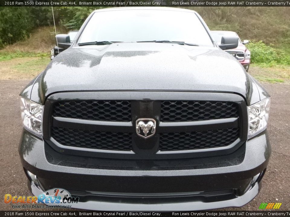 2018 Ram 1500 Express Crew Cab 4x4 Brilliant Black Crystal Pearl / Black/Diesel Gray Photo #8