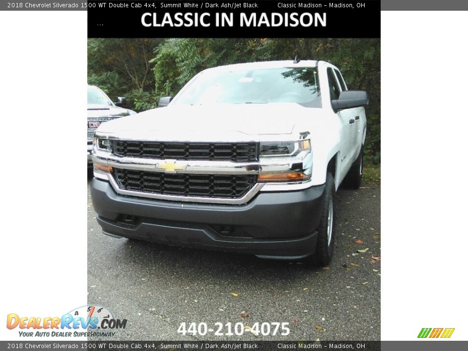 2018 Chevrolet Silverado 1500 WT Double Cab 4x4 Summit White / Dark Ash/Jet Black Photo #1