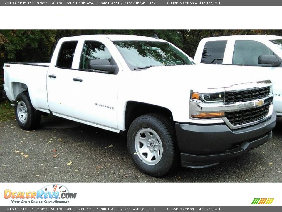 2018 Chevrolet Silverado 1500 WT Double Cab 4x4 Summit White / Dark Ash/Jet Black Photo #2