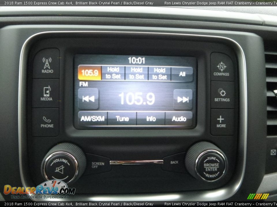 2018 Ram 1500 Express Crew Cab 4x4 Brilliant Black Crystal Pearl / Black/Diesel Gray Photo #17