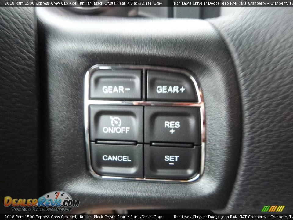 2018 Ram 1500 Express Crew Cab 4x4 Brilliant Black Crystal Pearl / Black/Diesel Gray Photo #19