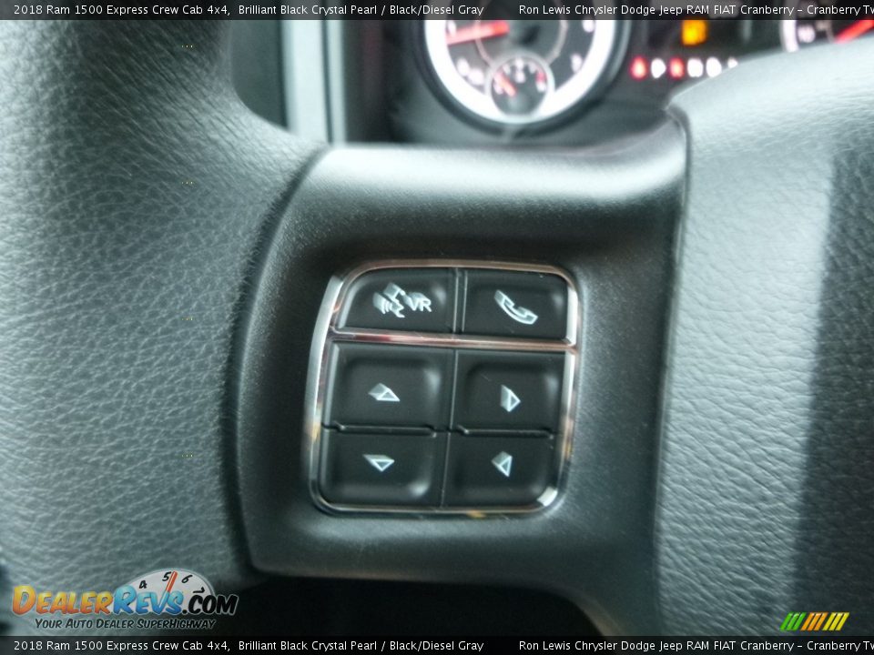 2018 Ram 1500 Express Crew Cab 4x4 Brilliant Black Crystal Pearl / Black/Diesel Gray Photo #20