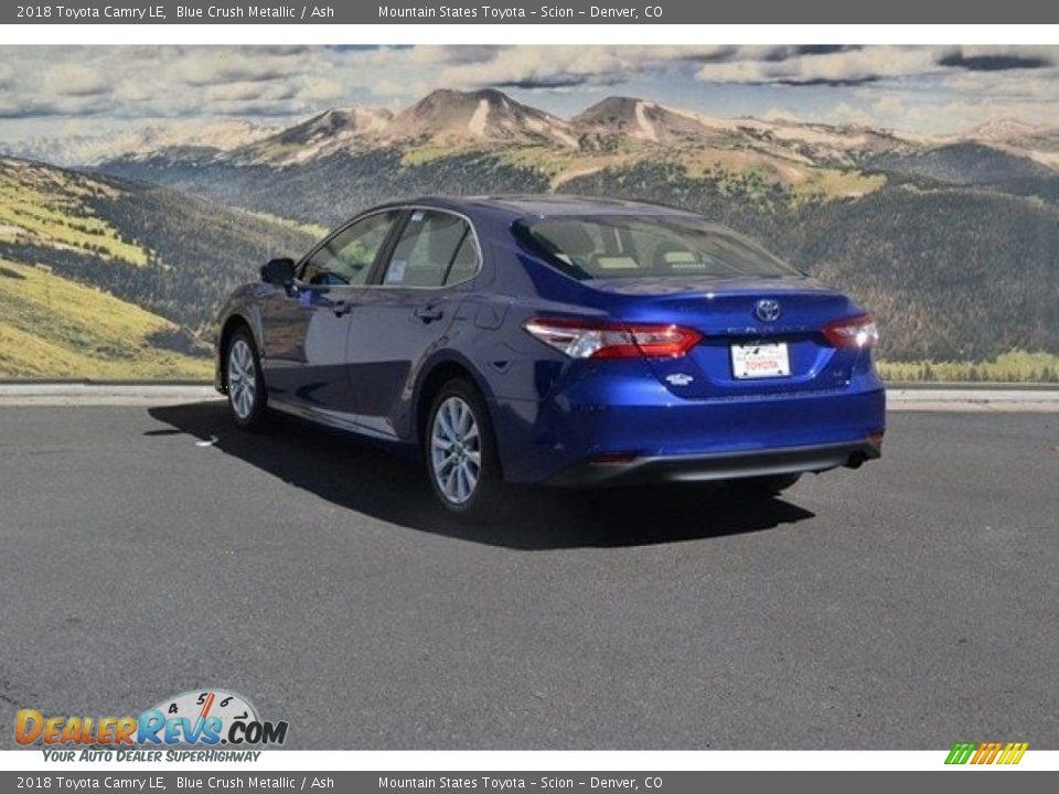 2018 Toyota Camry LE Blue Crush Metallic / Ash Photo #3