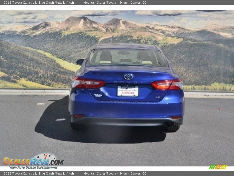 2018 Toyota Camry LE Blue Crush Metallic / Ash Photo #4