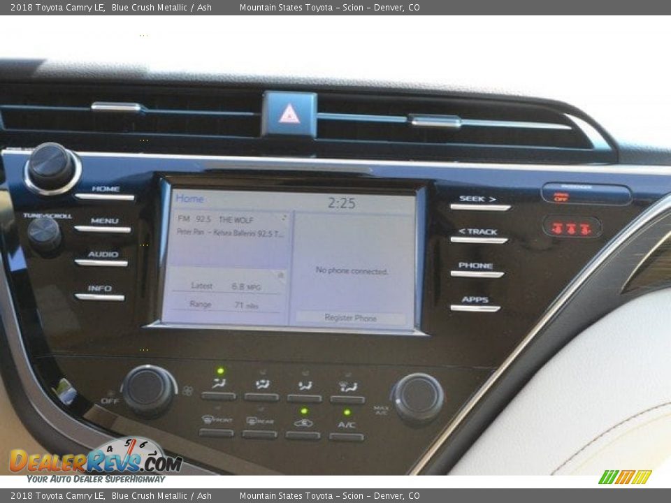 2018 Toyota Camry LE Blue Crush Metallic / Ash Photo #6