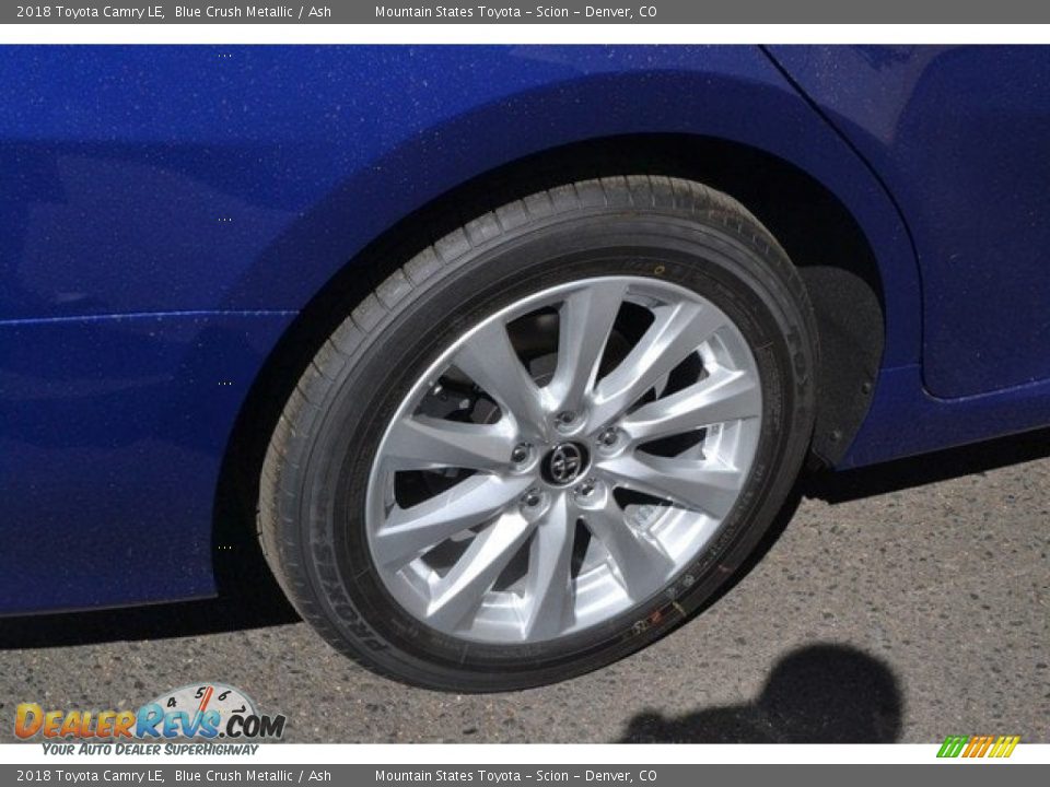 2018 Toyota Camry LE Blue Crush Metallic / Ash Photo #9