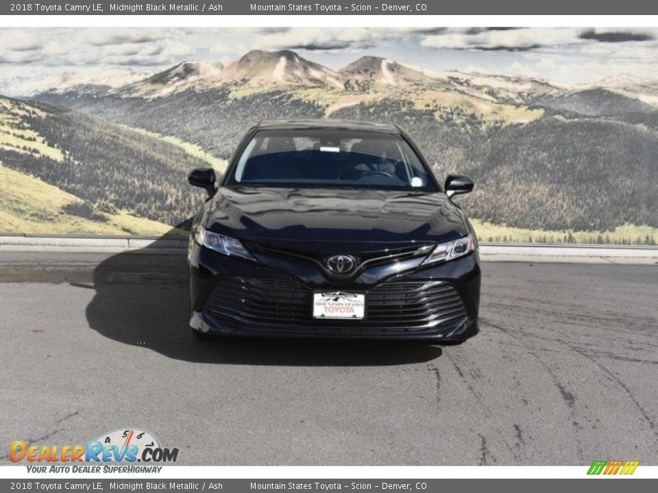 2018 Toyota Camry LE Midnight Black Metallic / Ash Photo #2