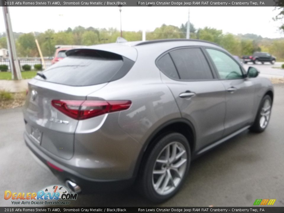 2018 Alfa Romeo Stelvio Ti AWD Stromboli Gray Metallic / Black/Black Photo #7