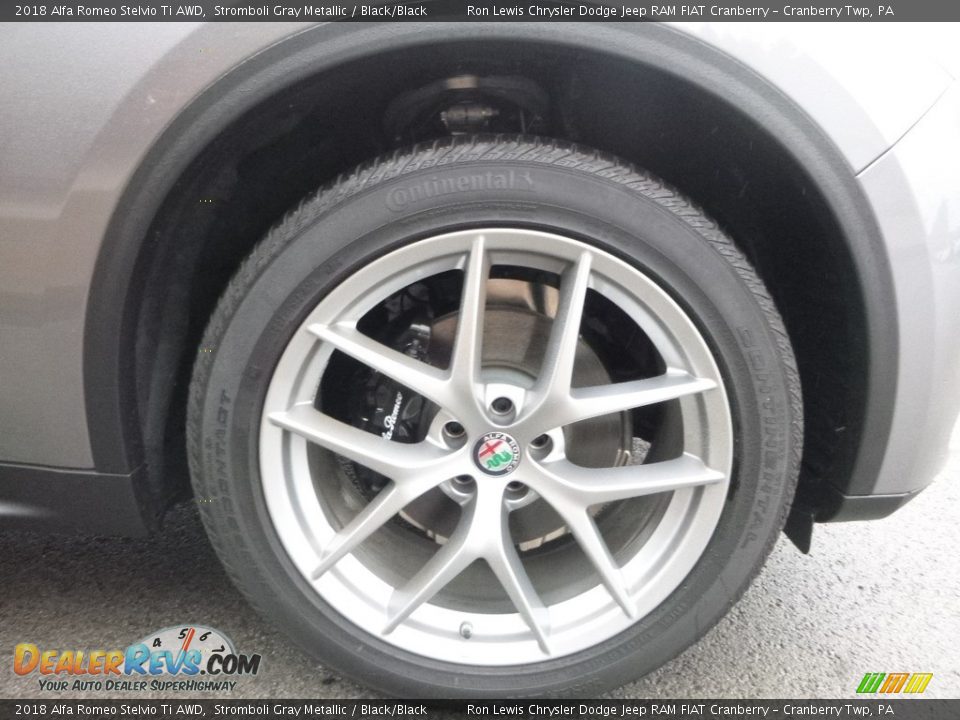 2018 Alfa Romeo Stelvio Ti AWD Stromboli Gray Metallic / Black/Black Photo #13