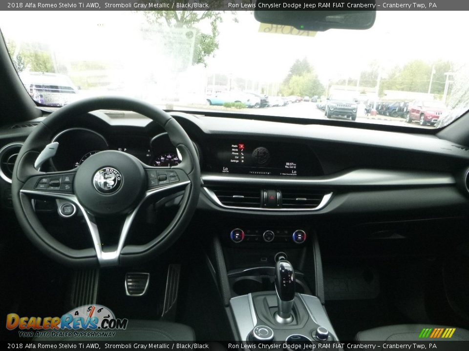 2018 Alfa Romeo Stelvio Ti AWD Stromboli Gray Metallic / Black/Black Photo #18