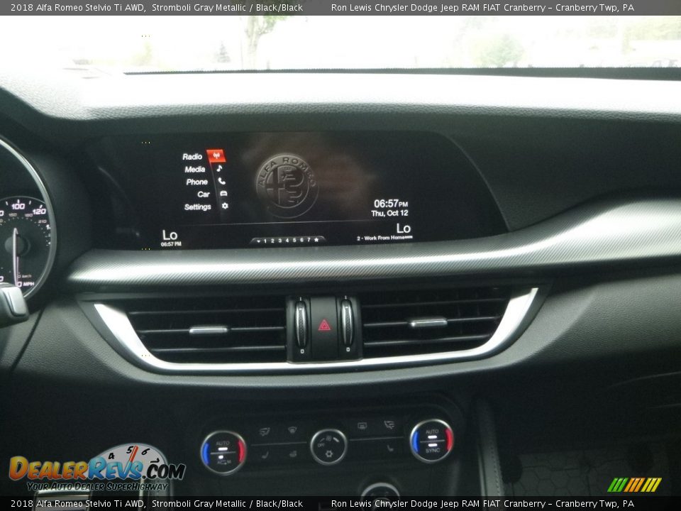 2018 Alfa Romeo Stelvio Ti AWD Stromboli Gray Metallic / Black/Black Photo #23