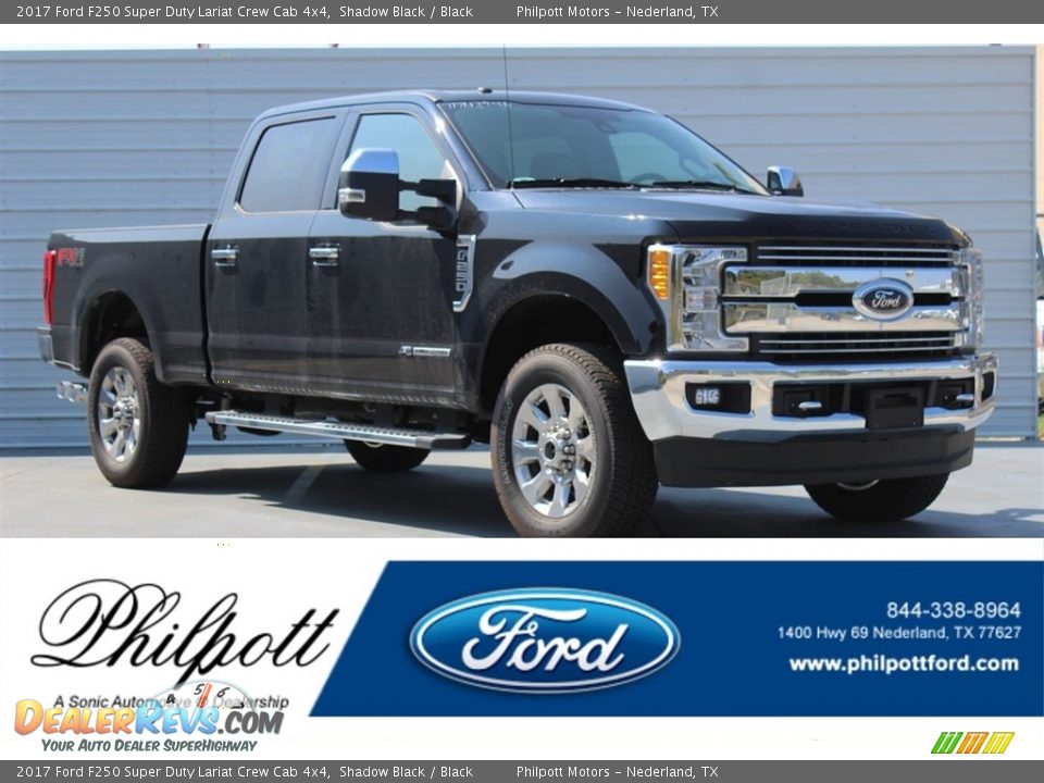 2017 Ford F250 Super Duty Lariat Crew Cab 4x4 Shadow Black / Black Photo #1