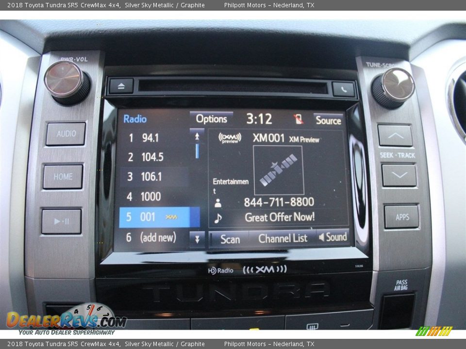 2018 Toyota Tundra SR5 CrewMax 4x4 Silver Sky Metallic / Graphite Photo #13