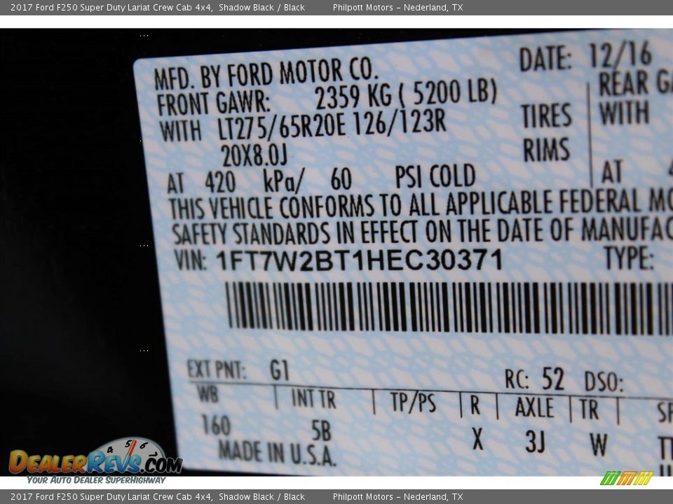 2017 Ford F250 Super Duty Lariat Crew Cab 4x4 Shadow Black / Black Photo #26