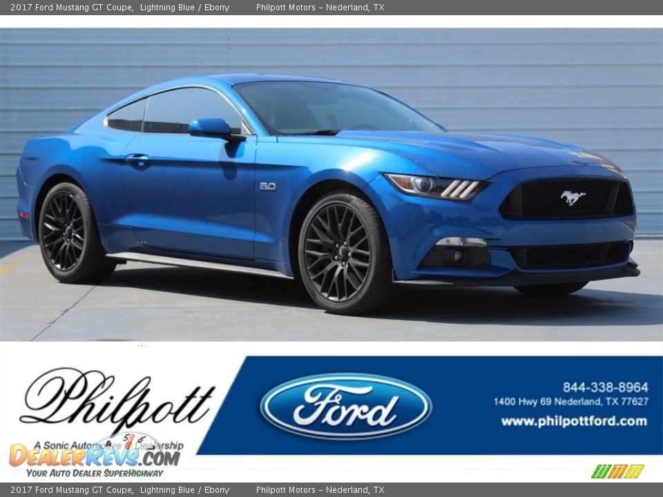2017 Ford Mustang GT Coupe Lightning Blue / Ebony Photo #1