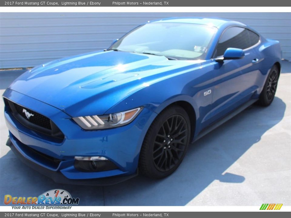 2017 Ford Mustang GT Coupe Lightning Blue / Ebony Photo #3