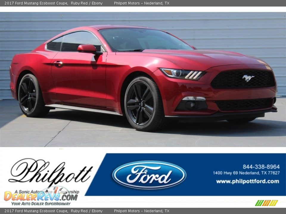 2017 Ford Mustang Ecoboost Coupe Ruby Red / Ebony Photo #1