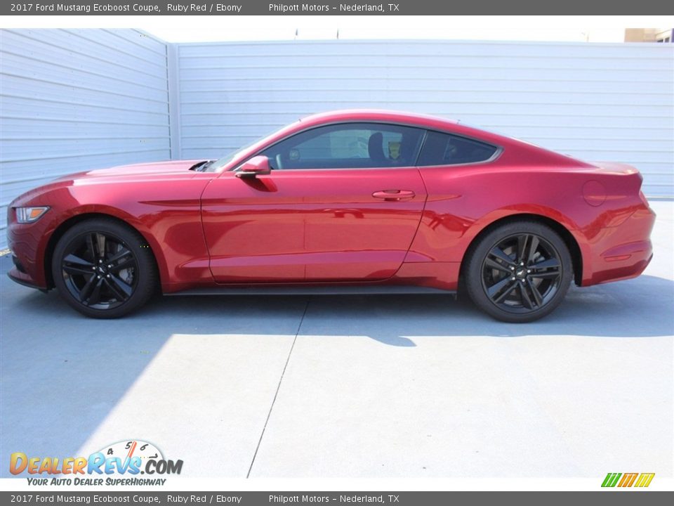 2017 Ford Mustang Ecoboost Coupe Ruby Red / Ebony Photo #5