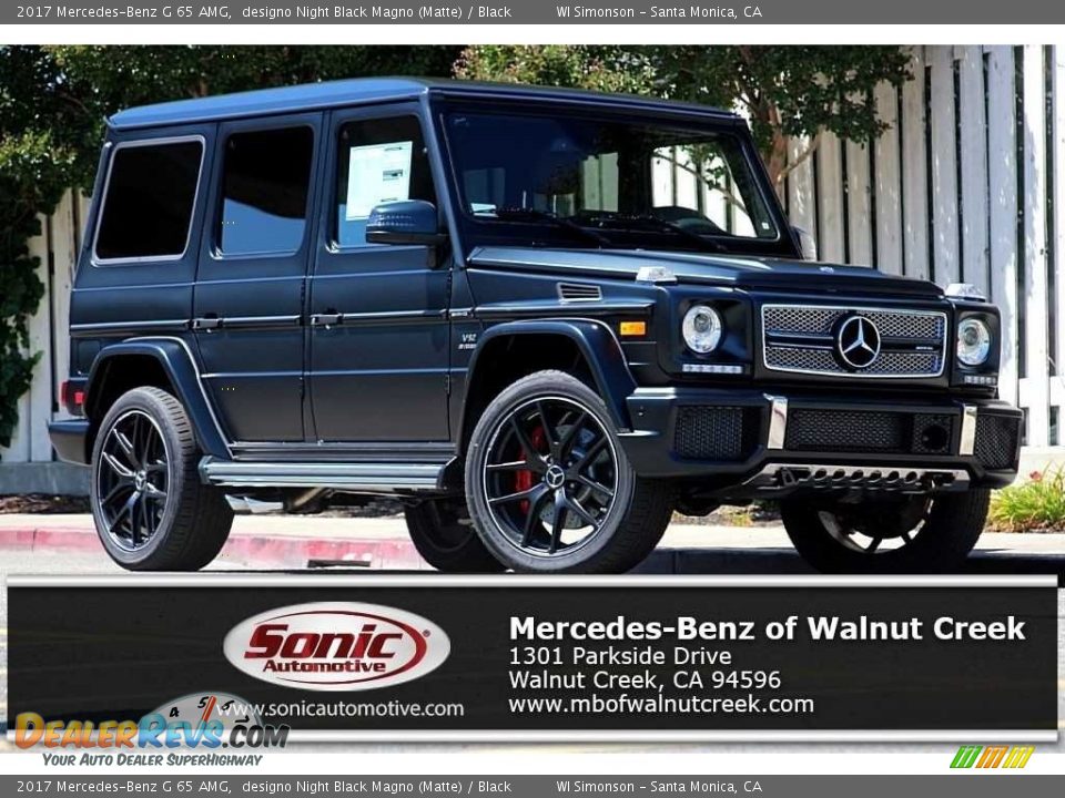 2017 Mercedes-Benz G 65 AMG designo Night Black Magno (Matte) / Black Photo #1