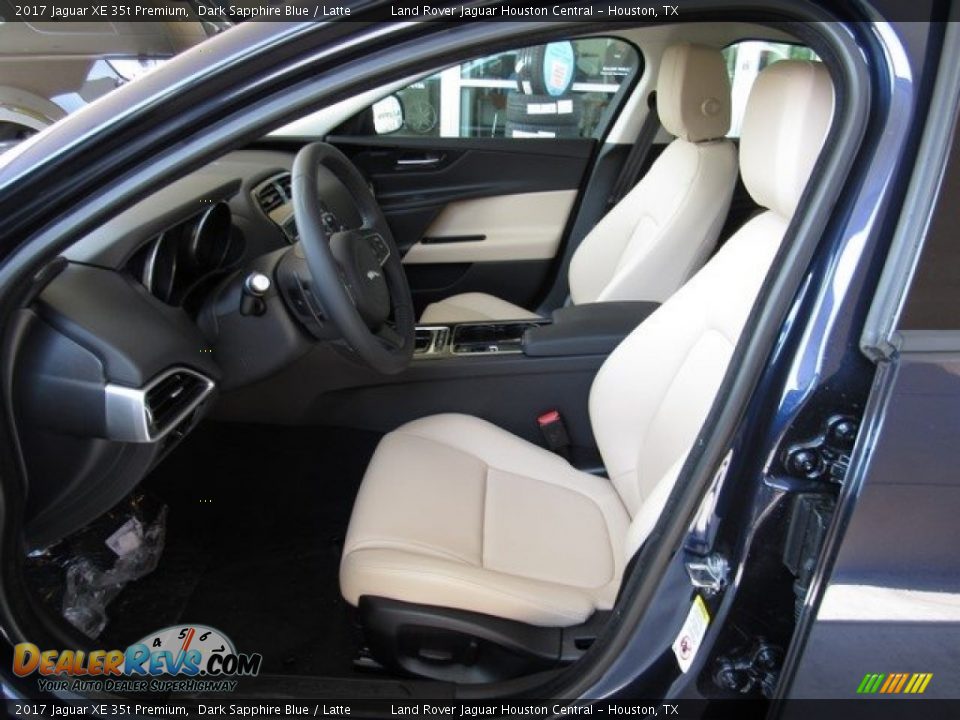 2017 Jaguar XE 35t Premium Dark Sapphire Blue / Latte Photo #3