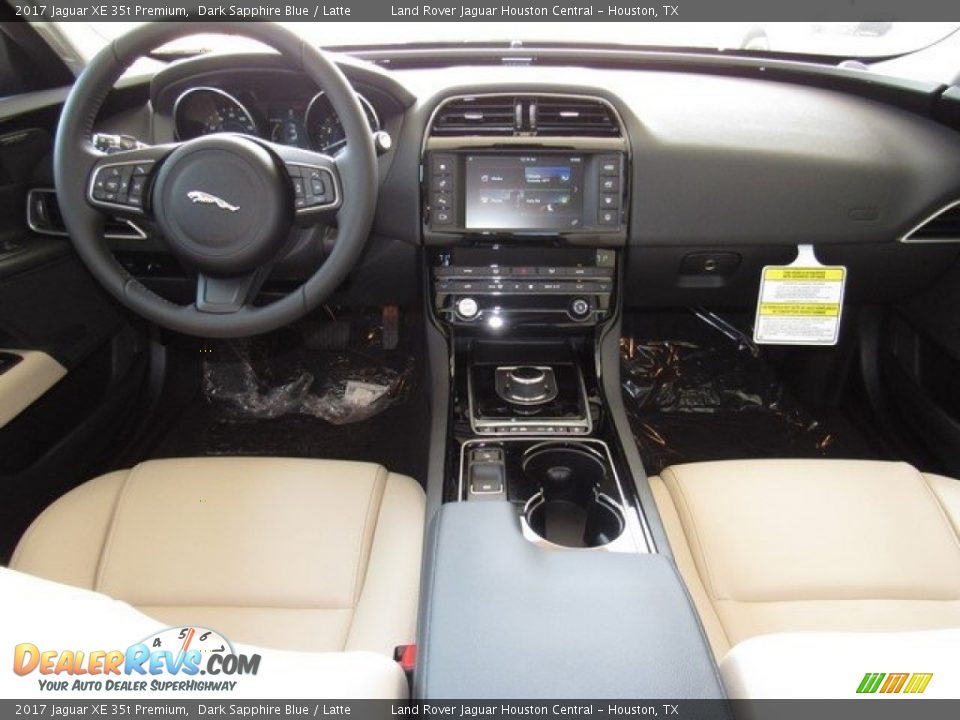 2017 Jaguar XE 35t Premium Dark Sapphire Blue / Latte Photo #4