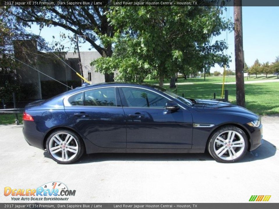 2017 Jaguar XE 35t Premium Dark Sapphire Blue / Latte Photo #6