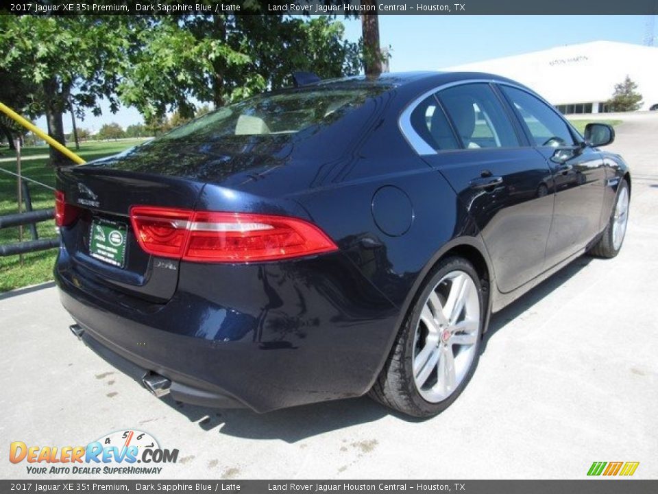 2017 Jaguar XE 35t Premium Dark Sapphire Blue / Latte Photo #7