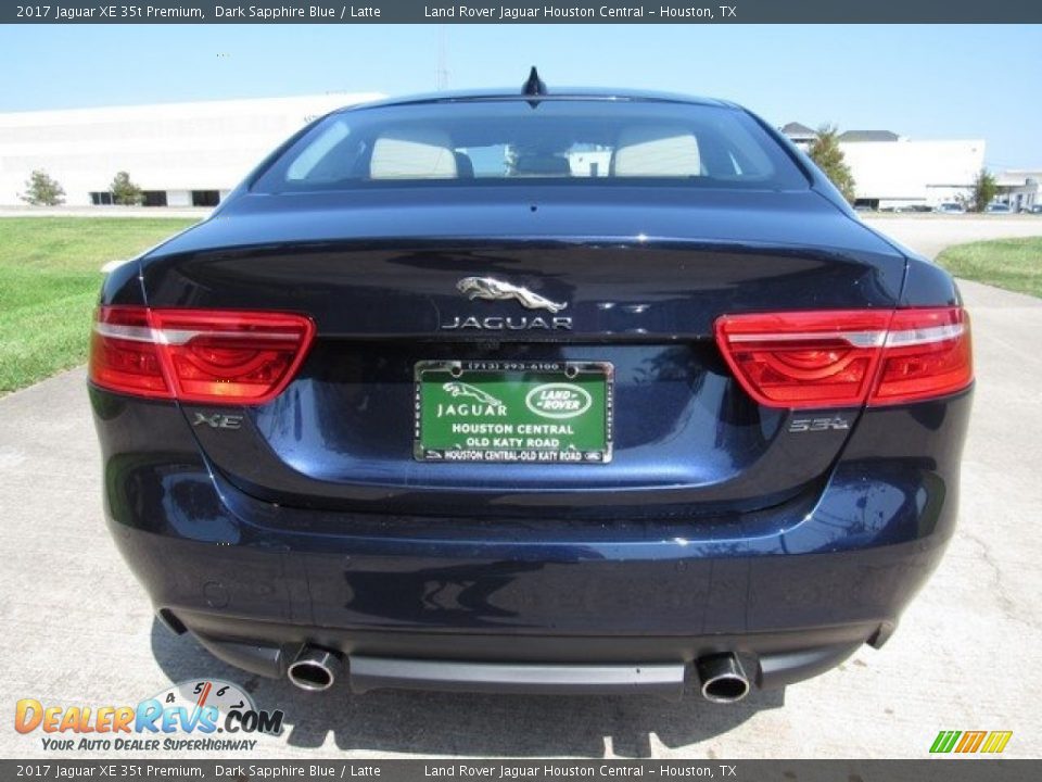 2017 Jaguar XE 35t Premium Dark Sapphire Blue / Latte Photo #8