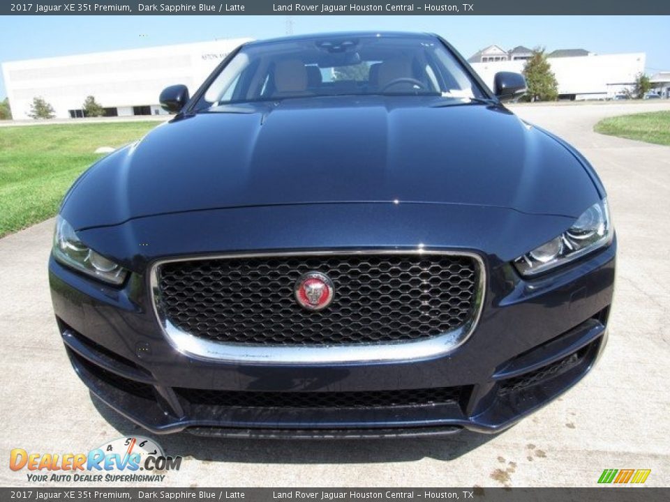 2017 Jaguar XE 35t Premium Dark Sapphire Blue / Latte Photo #9