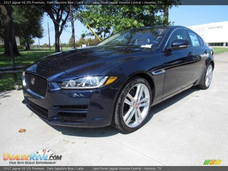 2017 Jaguar XE 35t Premium Dark Sapphire Blue / Latte Photo #10
