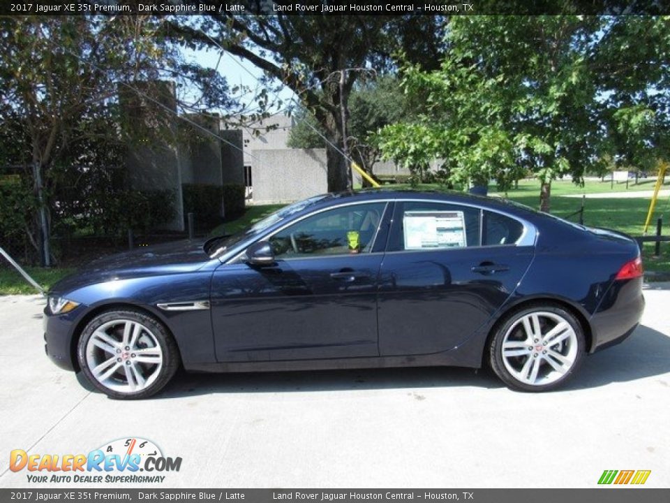 2017 Jaguar XE 35t Premium Dark Sapphire Blue / Latte Photo #11